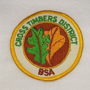 Vintage Sew on Patch: Boy Scouts of America Cross Timbers District Patch